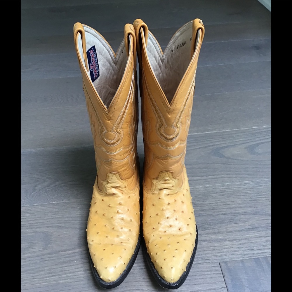 Pistolero Full-Quill Ostrich western boots.